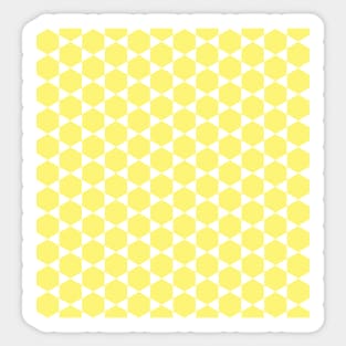 Concentric hexagons - yellow Sticker